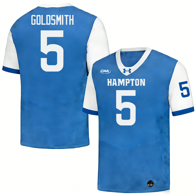 Hampton Pirates #5 Gracen Goldsmith College Football Jerseys,Uniforms-Blue
